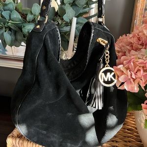 Suede Michael Kors hobo bag